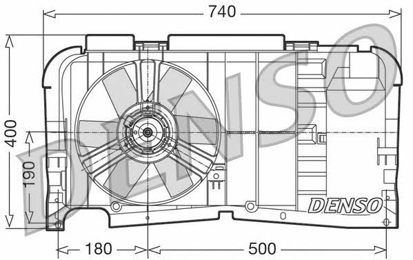 Nippon pieces DER21001 Hub, engine cooling fan wheel DER21001