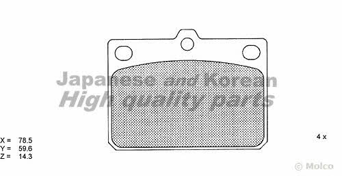 Ashuki D093-01 Brake Pad Set, disc brake D09301