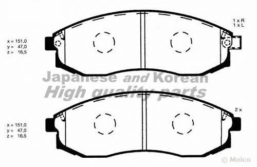 Ashuki N009-62 Brake Pad Set, disc brake N00962