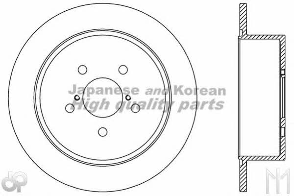 Ashuki S017-40 Rear brake disc, non-ventilated S01740