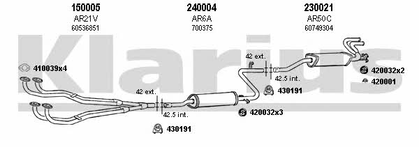Klarius 030017E Exhaust system 030017E