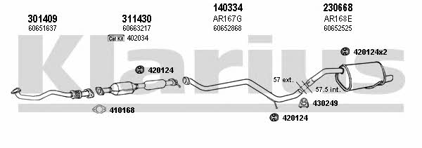 Klarius 030154E Exhaust system 030154E