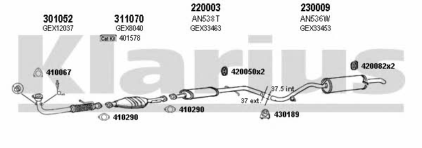 Klarius 120292E Exhaust system 120292E