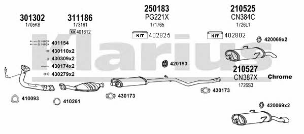 Klarius 180395E Exhaust system 180395E