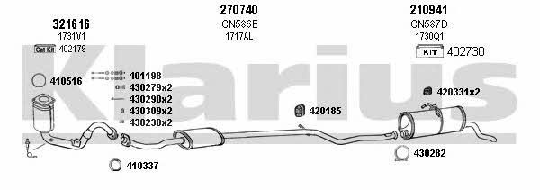 Klarius 180768E Exhaust system 180768E