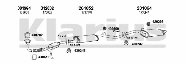 Klarius 180804E Exhaust system 180804E