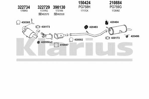 Klarius 180830E Exhaust system 180830E