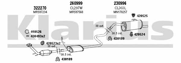 Klarius 210228E Exhaust system 210228E
