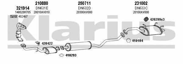 Klarius 270525E Exhaust system 270525E