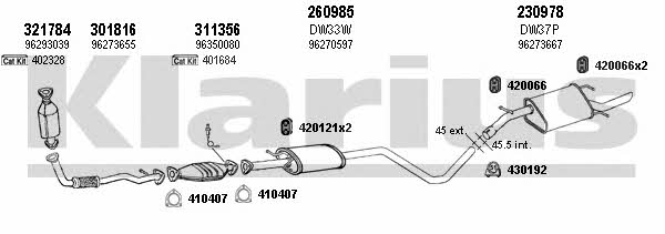 Klarius 310046E Exhaust system 310046E