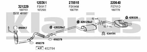  361431E Exhaust system 361431E