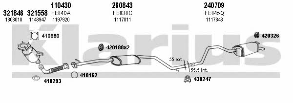 Klarius 361765E Exhaust system 361765E