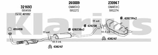 Klarius 391284E Exhaust system 391284E