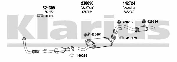 Klarius 391409E Exhaust system 391409E