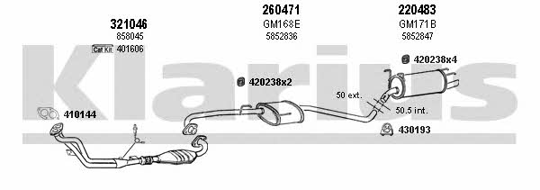 Klarius 390661E Exhaust system 390661E