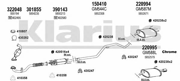 Klarius 391578E Exhaust system 391578E