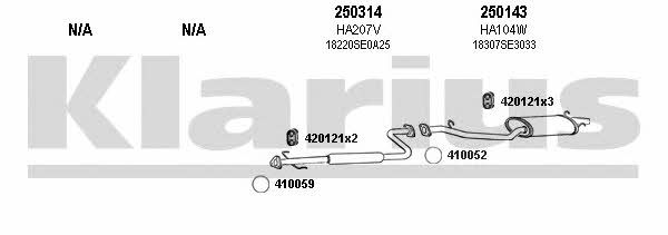 Klarius 420103E Exhaust system 420103E