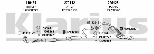 Klarius 420052E Exhaust system 420052E