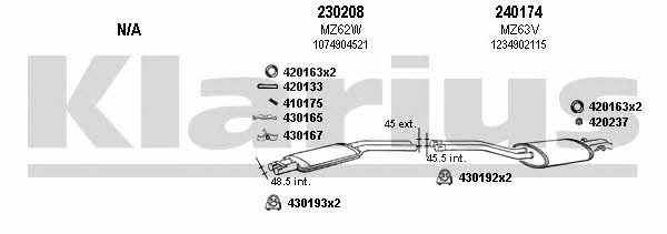 Klarius 600175E Exhaust system 600175E