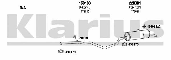 Klarius 630246E Exhaust system 630246E