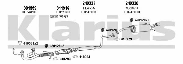 Klarius 570101E Exhaust system 570101E