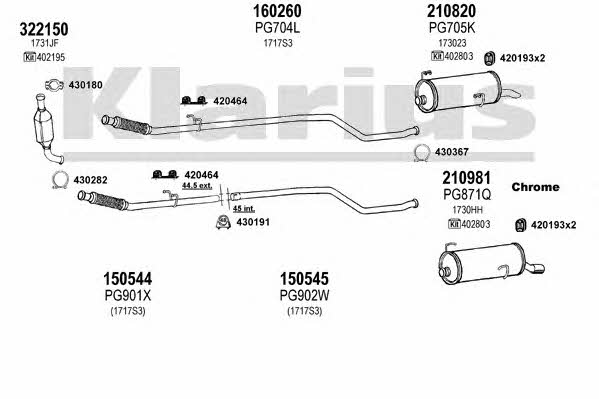  630951E Exhaust system 630951E