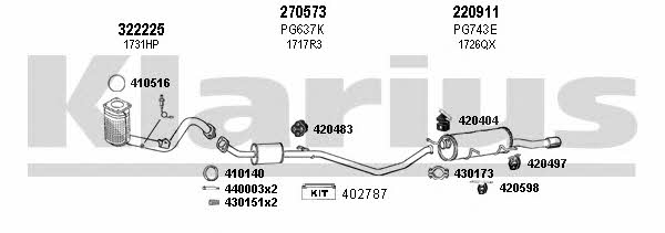 Klarius 631023E Exhaust system 631023E