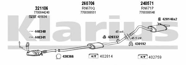 Klarius 720969E Exhaust system 720969E