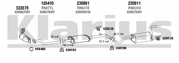 Klarius 721009E Exhaust system 721009E