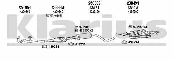 Klarius 750094E Exhaust system 750094E