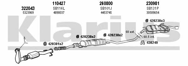 Klarius 750174E Exhaust system 750174E