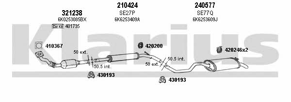 Klarius 790090E Exhaust system 790090E