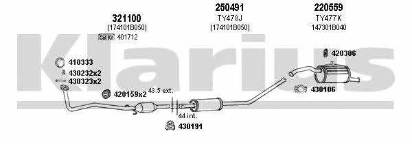 Klarius 900292E Exhaust system 900292E