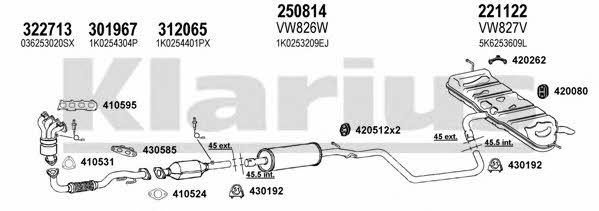 Klarius 931574E Exhaust system 931574E