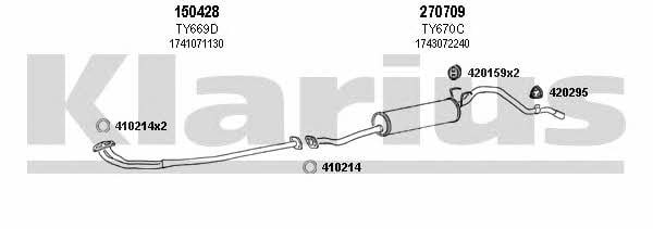 Klarius 900470E Exhaust system 900470E