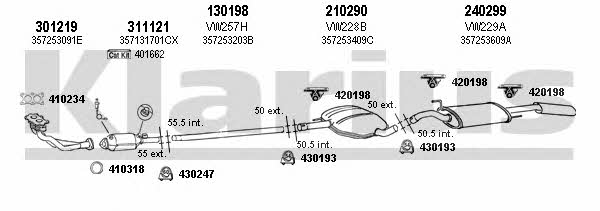 Klarius 930375E Exhaust system 930375E