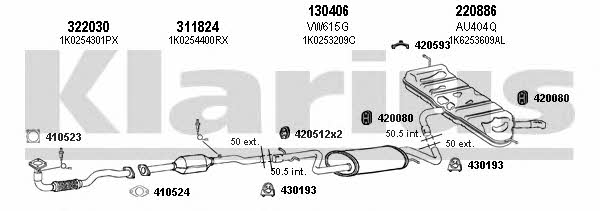 Klarius 940592E Exhaust system 940592E