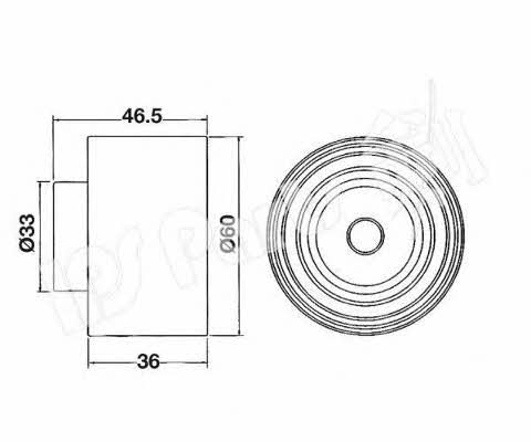 Ips parts ITB-6110 Tensioner pulley, timing belt ITB6110