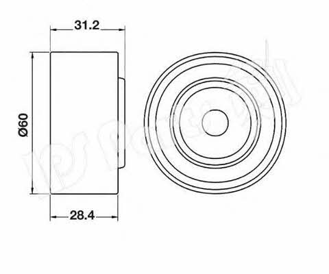Ips parts ITB-6305 Tensioner pulley, timing belt ITB6305