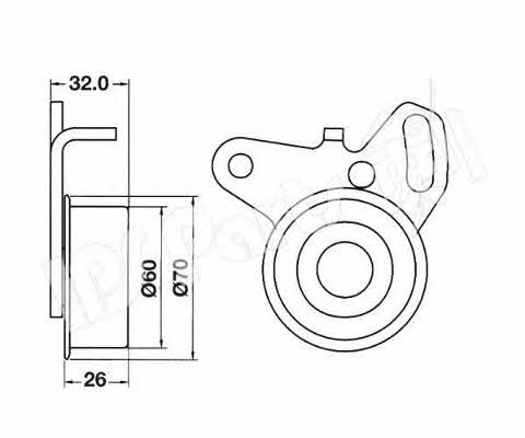 Ips parts ITB-6504 Tensioner pulley, timing belt ITB6504