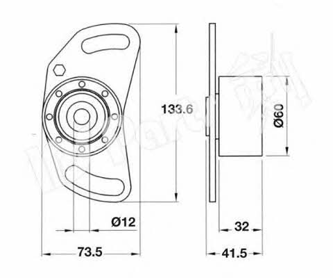 Ips parts ITB-6614 Tensioner pulley, timing belt ITB6614