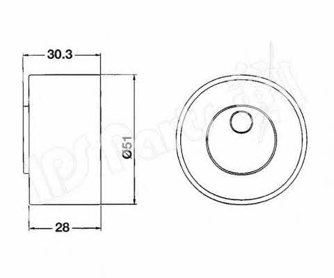 Ips parts ITB-6801 Tensioner pulley, timing belt ITB6801