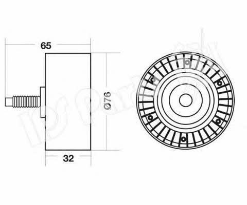 Ips parts ITB-6J00 Tensioner pulley, timing belt ITB6J00