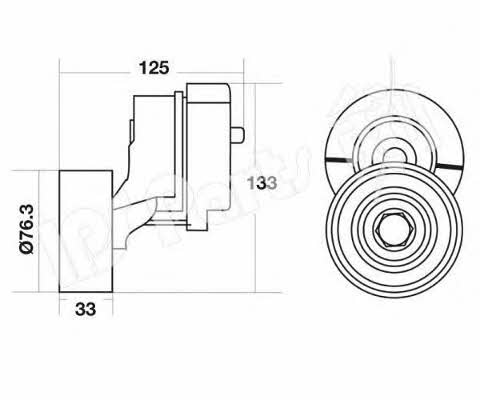 Ips parts ITB-6K27E Tensioner pulley, timing belt ITB6K27E