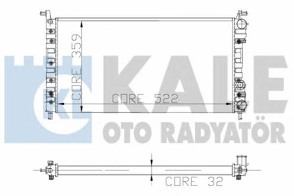 Kale Oto Radiator 102400 Radiator, engine cooling 102400