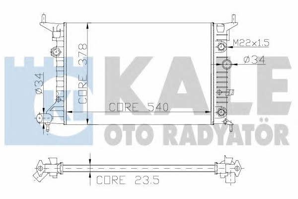 Kale Oto Radiator 151200 Radiator, engine cooling 151200