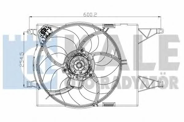 Kale Oto Radiator 196120 Hub, engine cooling fan wheel 196120
