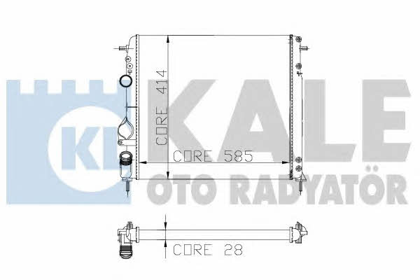 Kale Oto Radiator 251100 Radiator, engine cooling 251100