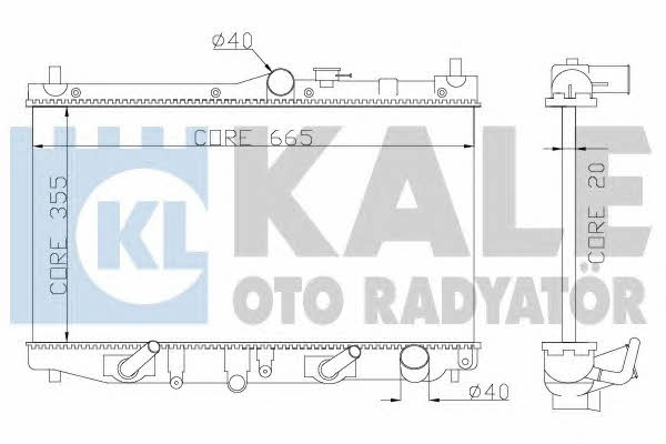Kale Oto Radiator 349900 Radiator, engine cooling 349900