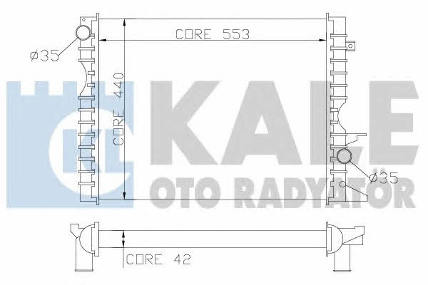 Kale Oto Radiator 350600 Radiator, engine cooling 350600